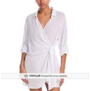 NWT Aqua cover up White Wrap Dress